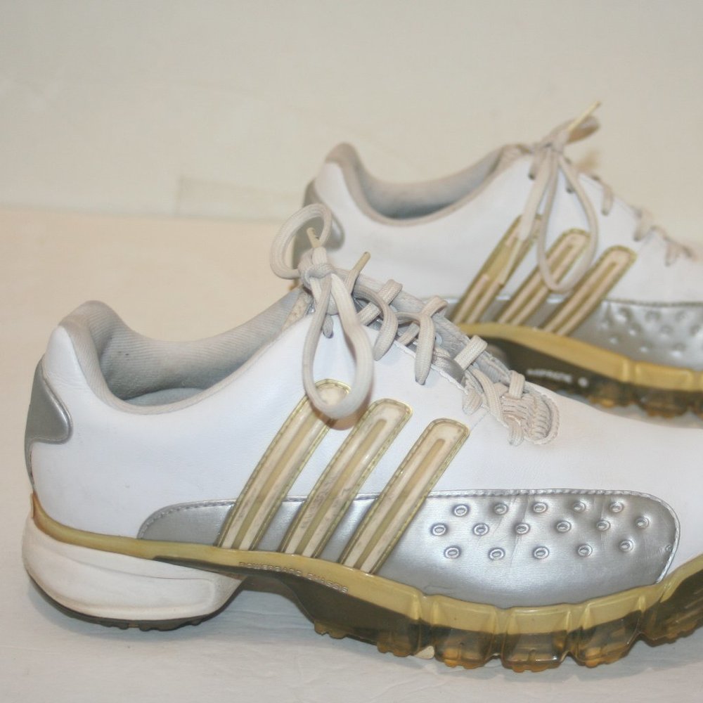 Adidas White Leather Golf Shoes. Womens 6.5 M